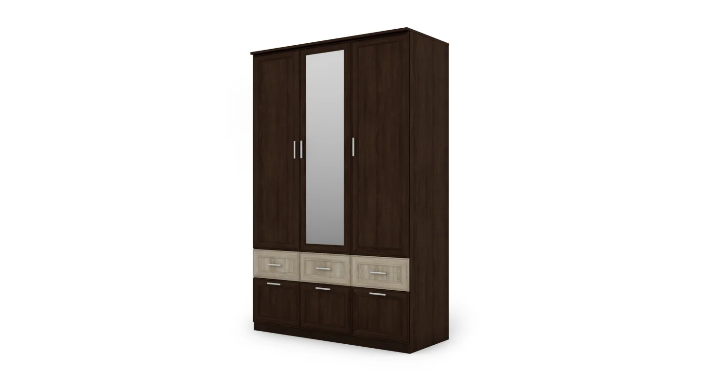 Szafa 140x216 cm sonoma ciemna lustro – Karo | eMeblast