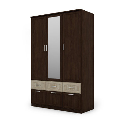 Szafa 140x216 cm z lustrem sonoma ciemna – Karo