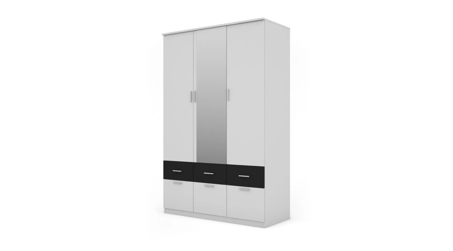 Szafa 140x216 cm biała lustro – Karo | eMeblast