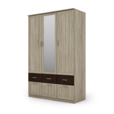Szafa 140x216 cm z lustrem sonoma jasna – Karo