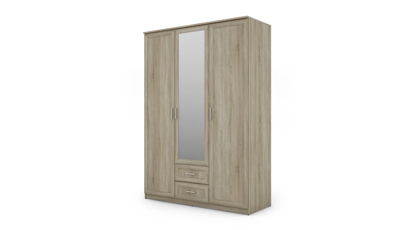 Szafa 150x210 cm sonoma jasna lustro – Sento | eMeblast