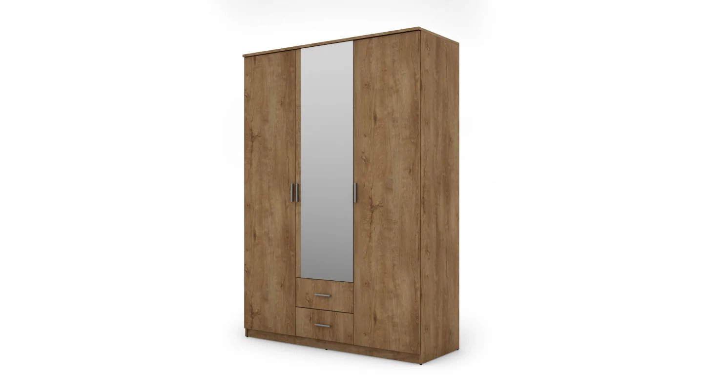 Szafa 150x210 cm dąb lefkas lustro – Sento | eMeblast