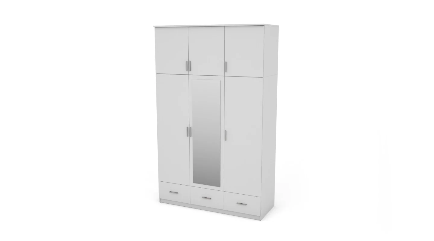 Szafa 150x242 cm biała lustro – Vento | eMeblast