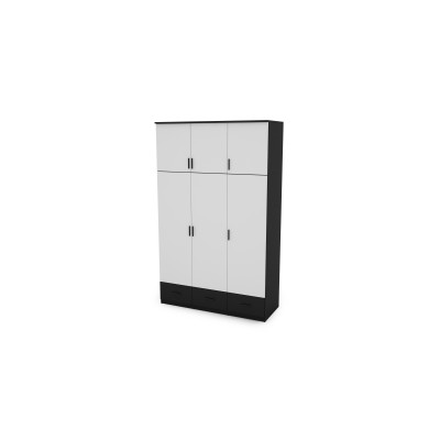 Szafa 150x242 cm czarny biel – Vento