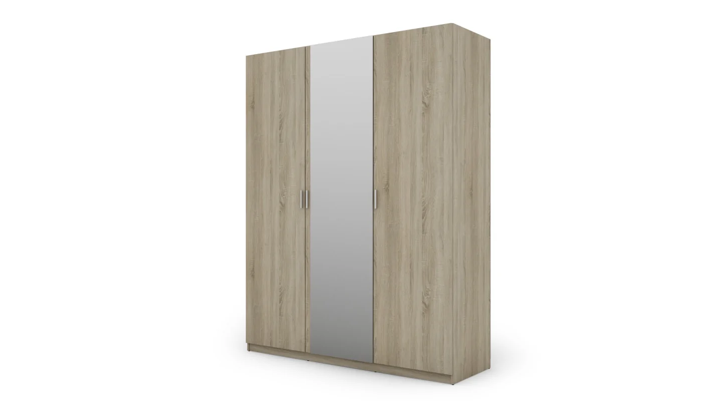 Szafa 180x230 cm sonoma jasna lustro – Aven | eMeblast