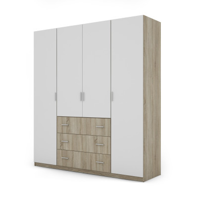 Szafa 200x220 cm sonoma jasna biel – Calen