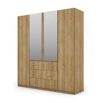 Szafa 200x220 cm z lustrem dąb riva – Calen
