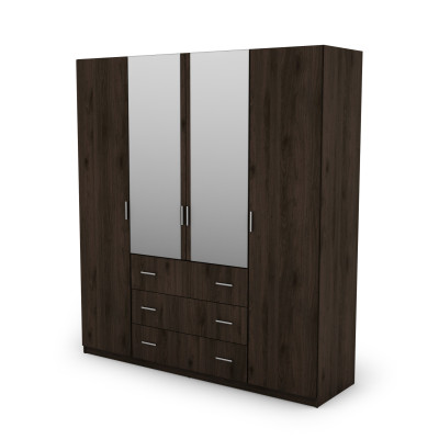 Szafa 200x220 cm z lustrem orzech okapi – Calen