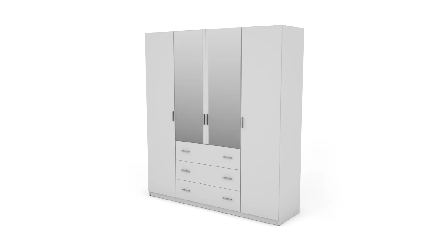 Szafa 200x220 cm biała lustro – Calen | eMeblast
