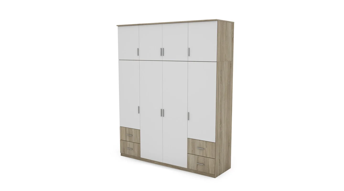 Szafa 200x242 cm sonoma jasna biel – Arden | eMeblast
