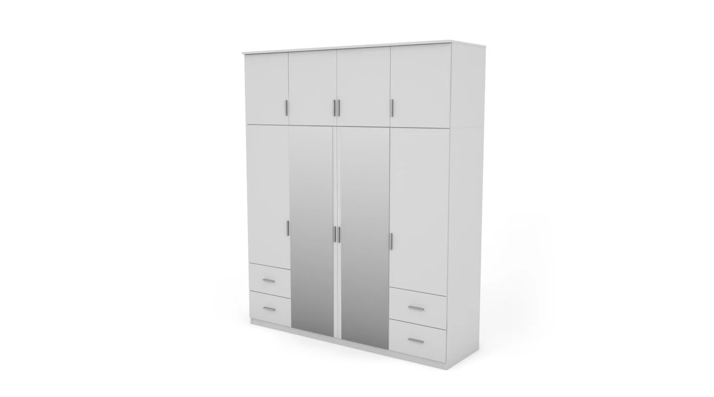 Szafa 200x242 cm biała lustro – Arden | eMeblast