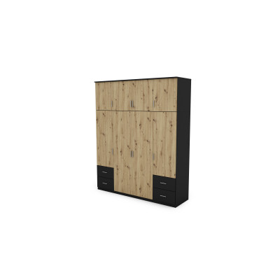 Szafa 200x242 cm czarny dąb artisan – Arden