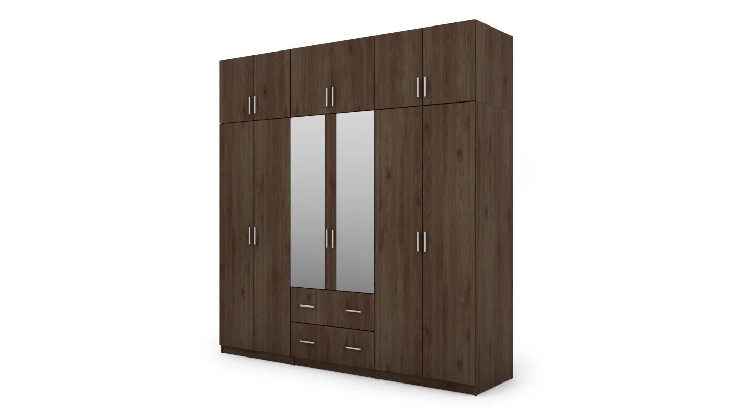 Szafa 222x230 cm orzech okapi lustro – Altis | eMeblast