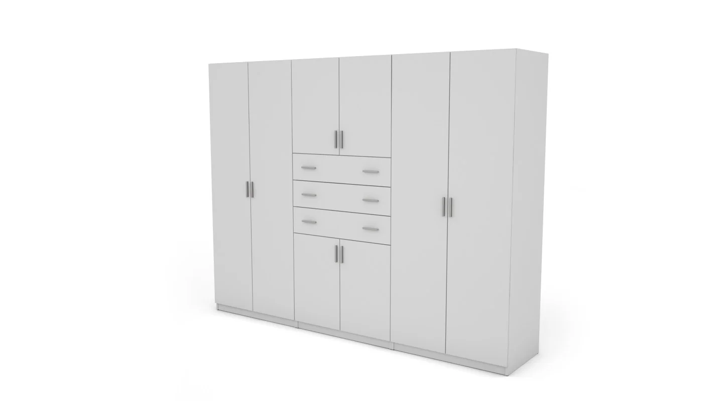 Szafa 225x210 cm biała – Norel | eMeblast