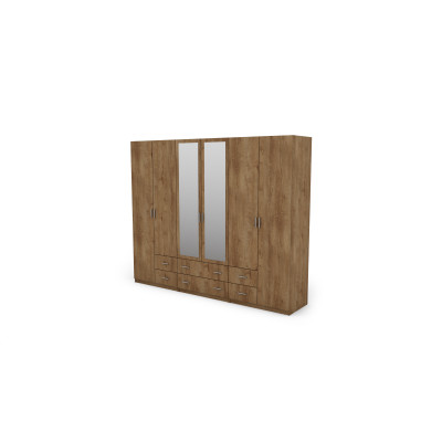 Szafa 240x220 cm z lustrem dąb lefkas – Torven