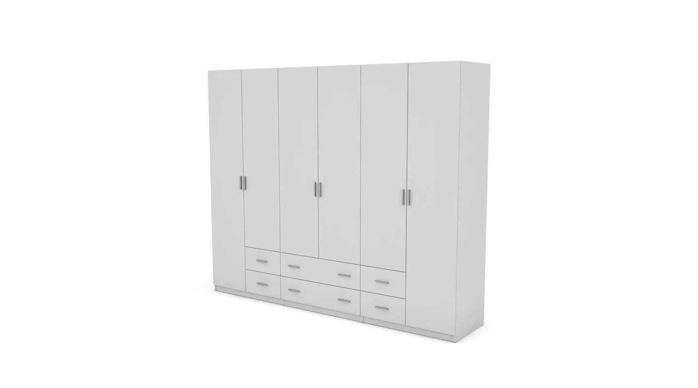 Szafa 240x220 cm biała – Torven | eMeblast