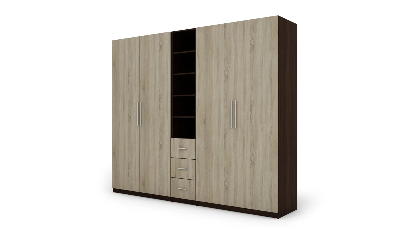 Szafa 260x220 cm sonoma ciemna jasna – Orvian | eMeblast