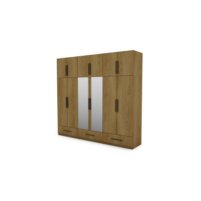 Szafa 260x240 cm z lustrem dąb karmel – Altivar