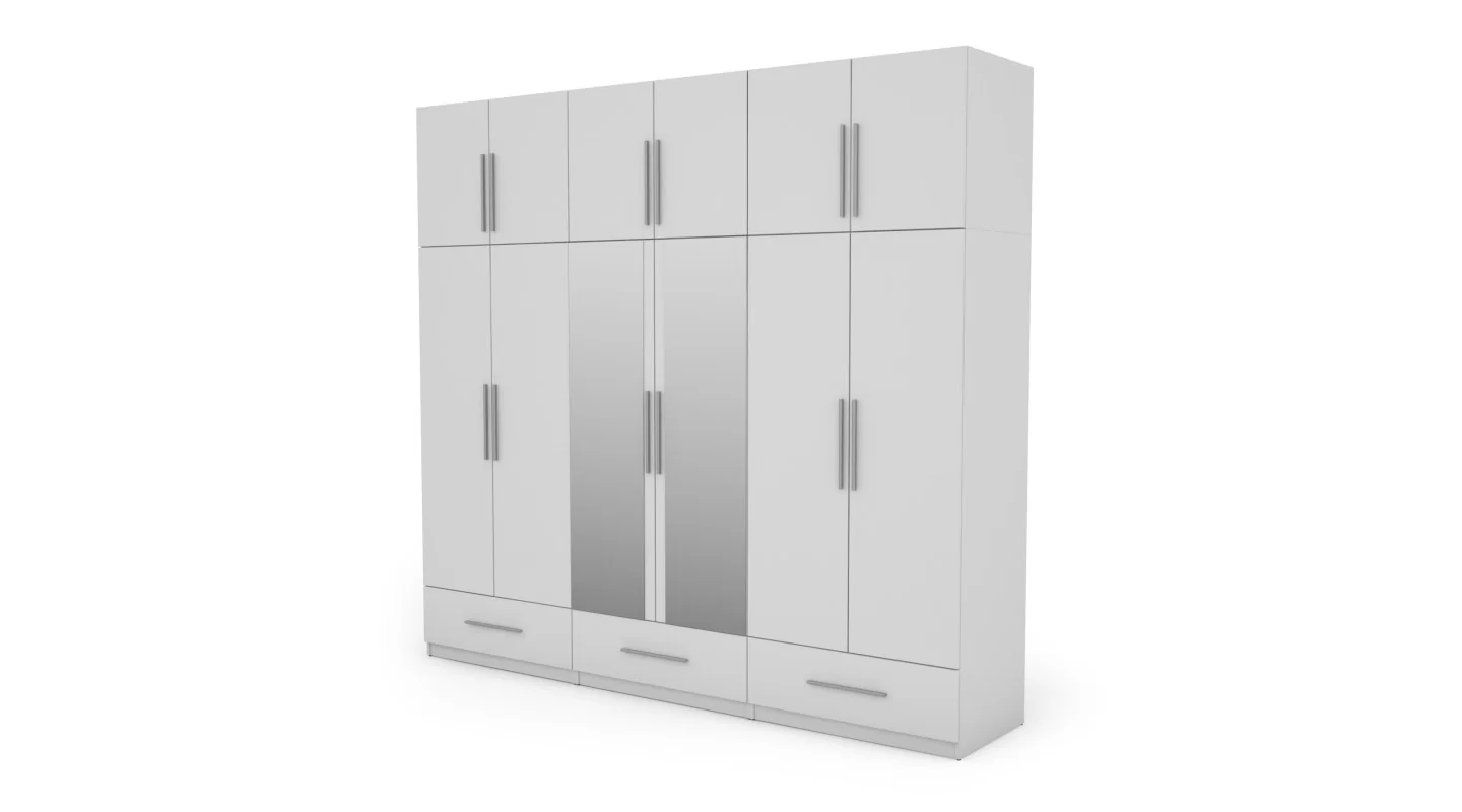 Szafa 260x240 cm biała lustro – Altivar | eMeblast
