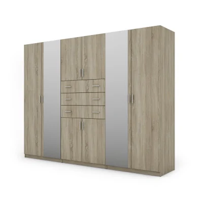 Szafa 270x210 cm sonoma jasna lustro – Vireon | eMeblast