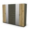 Szafa 270x210 cm z lustrem grafit dąb grand naturalny – Vireon