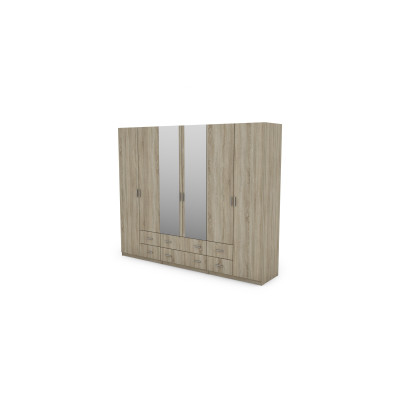 Szafa 270x220 cm z lustrem sonoma jasna – Dorsen