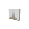 Szafa 270x220 cm z lustrem sonoma jasna biel – Dorsen