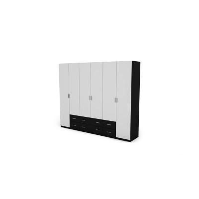 Szafa 270x220 cm czarny biel – Dorsen