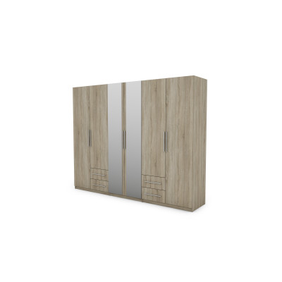 Szafa 280x220 cm z lustrem sonoma jasna – Hedron