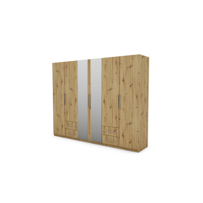 Szafa 280x220 cm z lustrem dąb artisan – Hedron