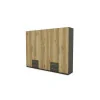 Szafa 280x220 cm grafit dąb grand naturalny – Hedron