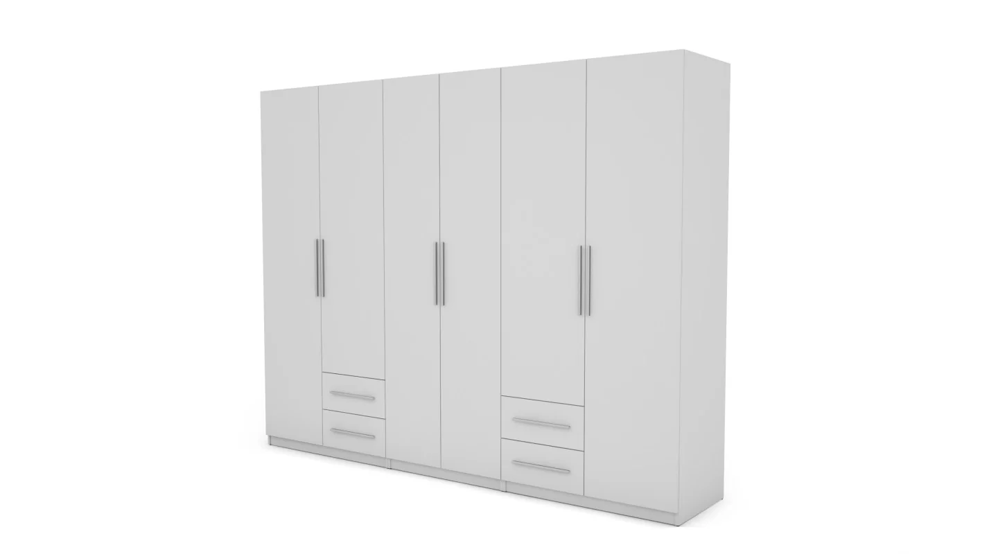 Szafa 280x220 cm biała – Hedron | eMeblast Szafa 280x220 cm biała – Hedron | eMeblast