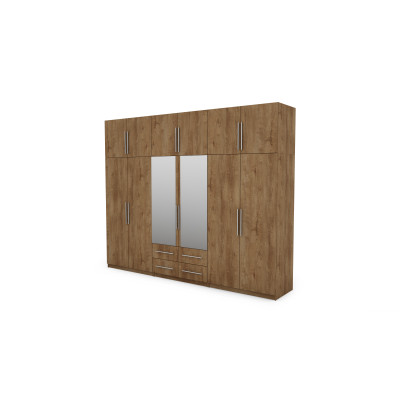 Szafa 300x240 cm z lustrem dąb lefkas – Alturo