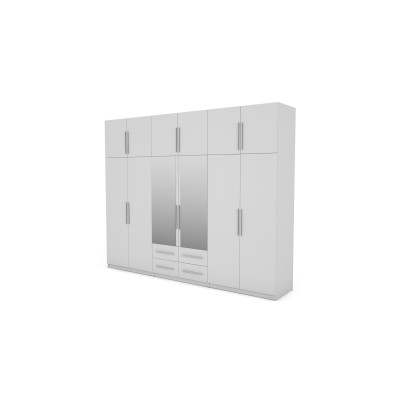 Szafa 300x240 cm z lustrem biała – Alturo