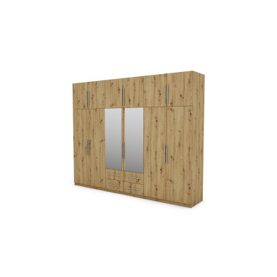 Szafa 300x240 cm z lustrem dąb artisan – Alturo