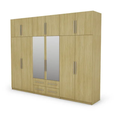 Szafa 300x240 cm jodełka scandi lustro – Alturo | eMeblast