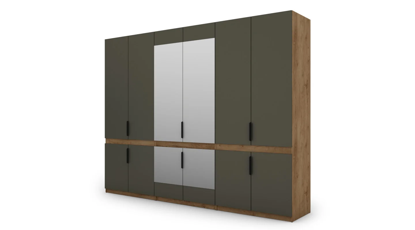 Szafa 310x240 cm dąb lefkas grafit lustro – Ordinex | eMeblast