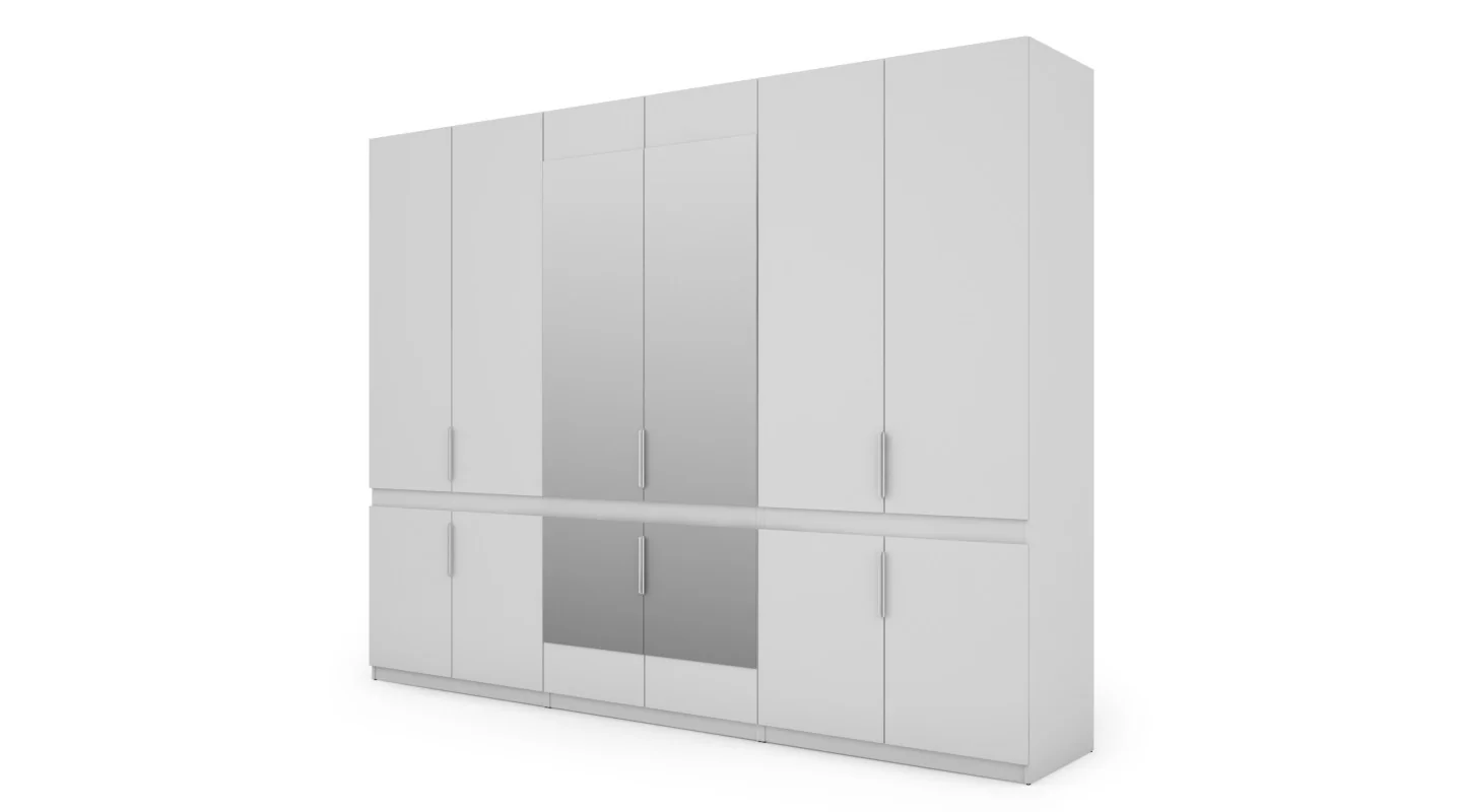 Szafa 310x240 cm biała lustro – Ordinex | eMeblast