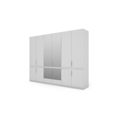 Szafa 310x240 cm z lustrem biała – Ordinex