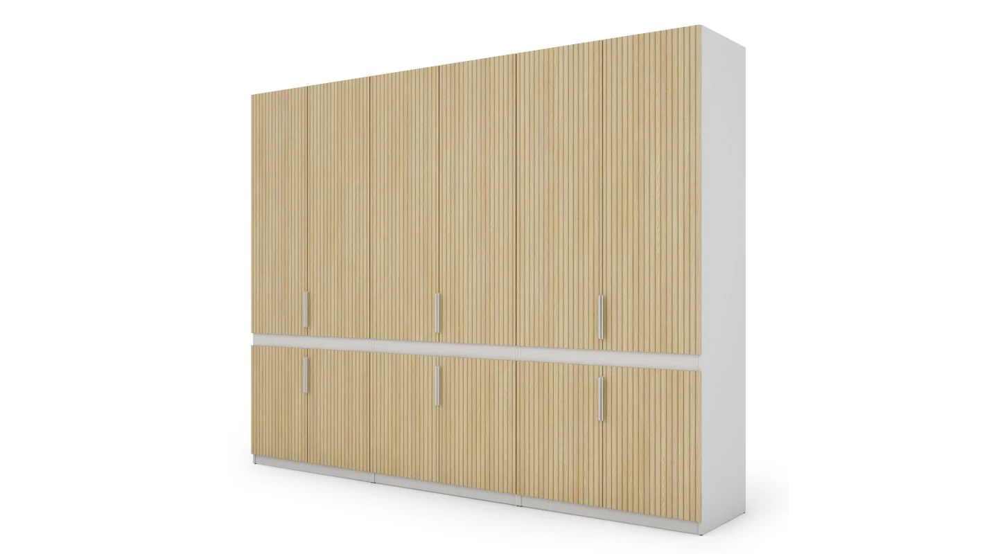 Szafa 310x240 cm biel dąb gaja lamele – Ordinex | eMeblast