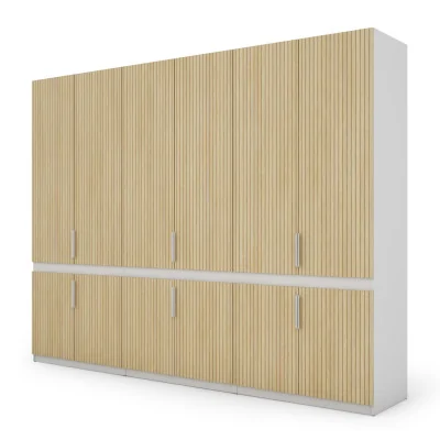 Szafa 310x240 cm biel dąb gaja lamele – Ordinex | eMeblast