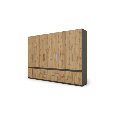 Szafa 320x230 cm grafit dąb wotan – Accessa
