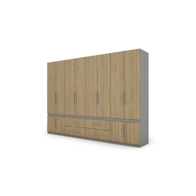 Szafa 320x230 cm szary platynowy dąb olejowany – Accessa