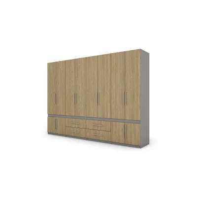 Szafa 320x230 cm szary platynowy dąb olejowany – Accessa | eMeblast