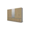 Szafa 320x230 cm z lustrem szary platynowy dąb olejowany – Accessa