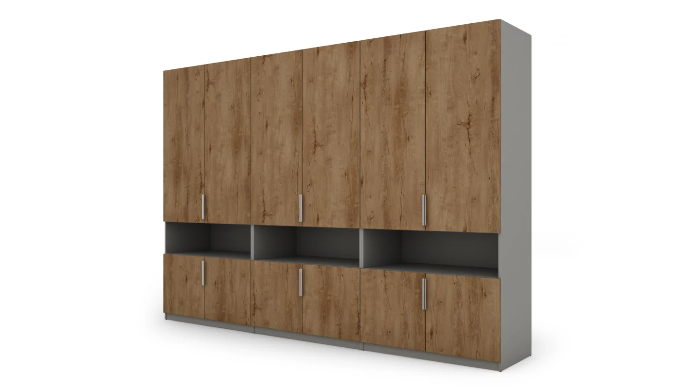 Szafa 330x230 cm szary platynowy dąb lefkas – Expono | eMeblast
