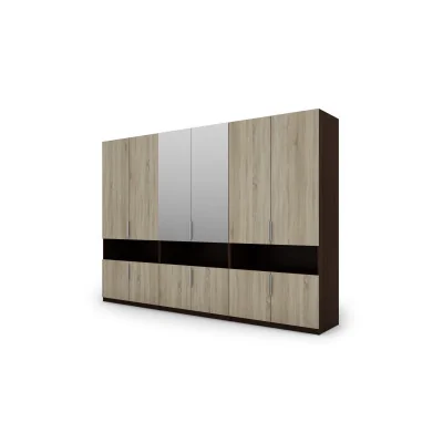 Szafa 330x230 cm sonoma jasna ciemna lustro – Expono | eMeblast