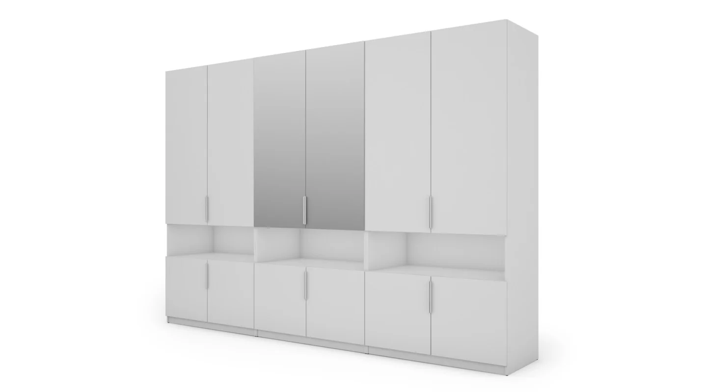 Szafa 330x230 cm biała lustro – Expono | eMeblast