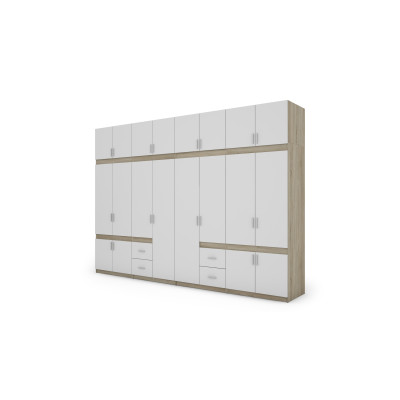 Szafa 340x240 cm sonoma jasna biel – Maxora