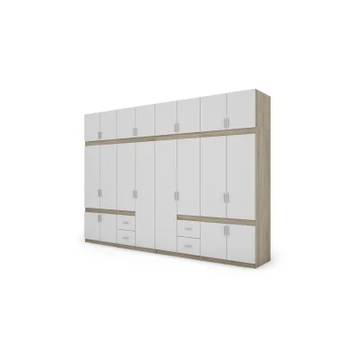 Szafa 340x240 cm sonoma jasna biel – Maxora | eMeblast